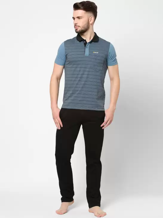 Men Striped Night suit - image 6