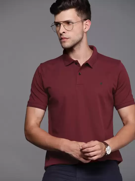 Solid Polo Cotton T-shirt - image 6