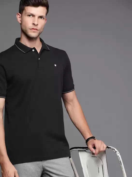 Solid Polo Cotton T-shirt - image 6