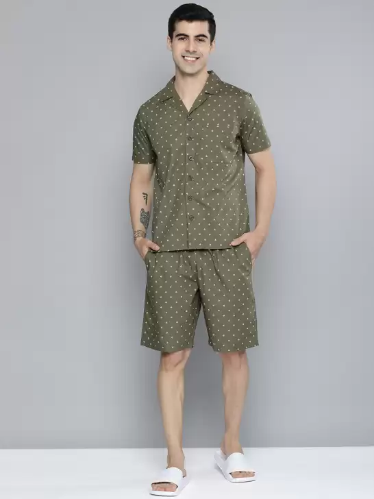 Men Printed Cotton Night suit - image 6