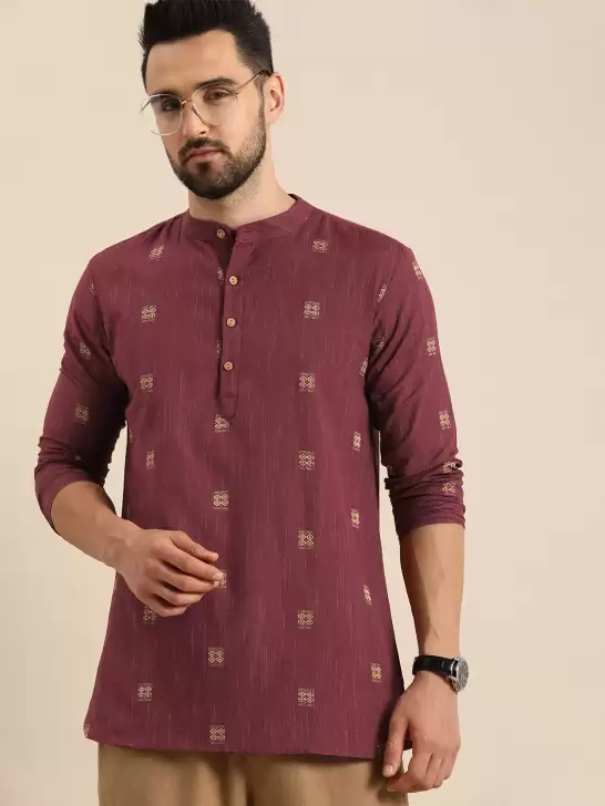 Men Embroidered Short Kurta - image 6
