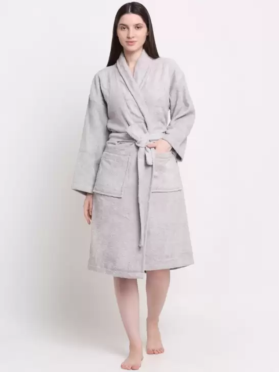 Women Bath Robe With Pockets - image 6