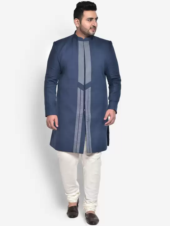 Men Solid Sherwani Set - image 6