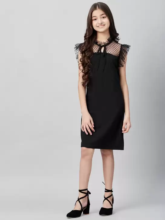 Sheath Tie-Up Neck Dress - image 6