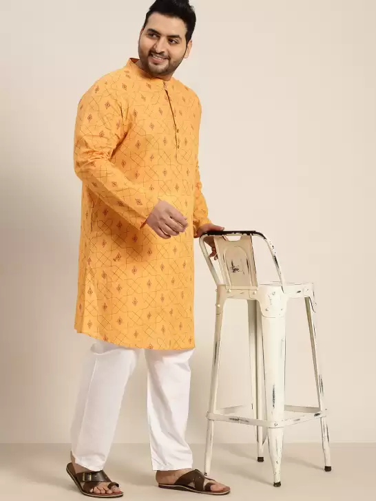 Plus Size Men Printed Kurta - image 6
