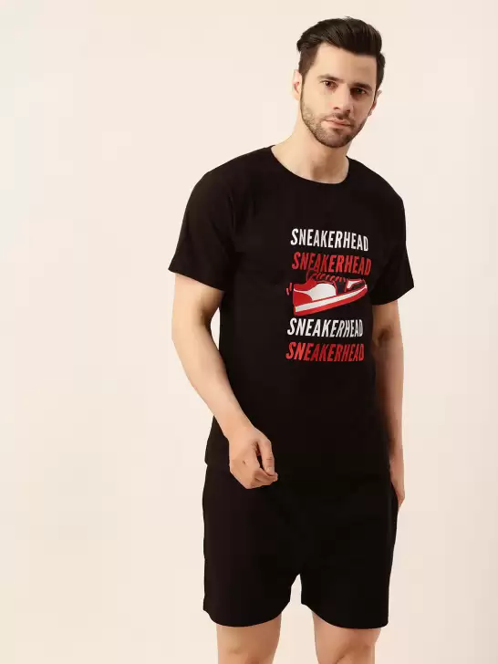 Men Printed Pure Cotton Night suit - image 6