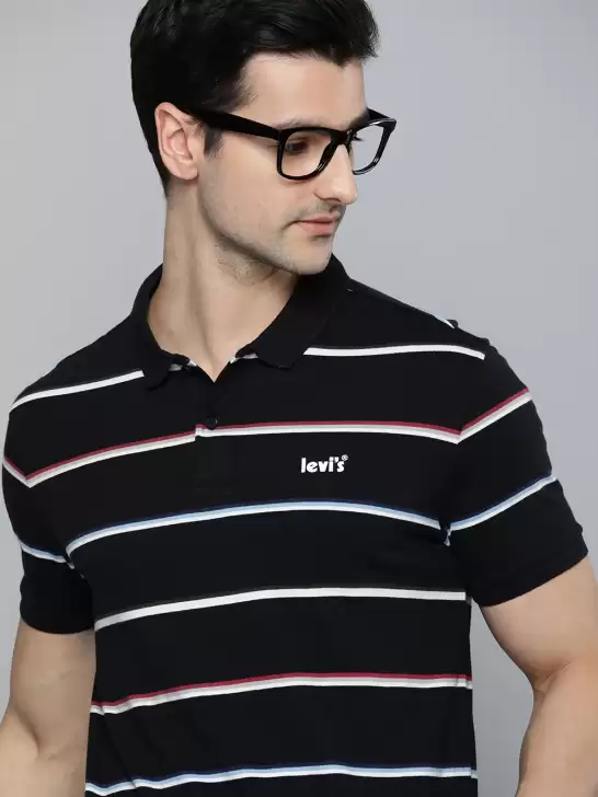Men Pure Cotton Stripe T-shirt - image 6
