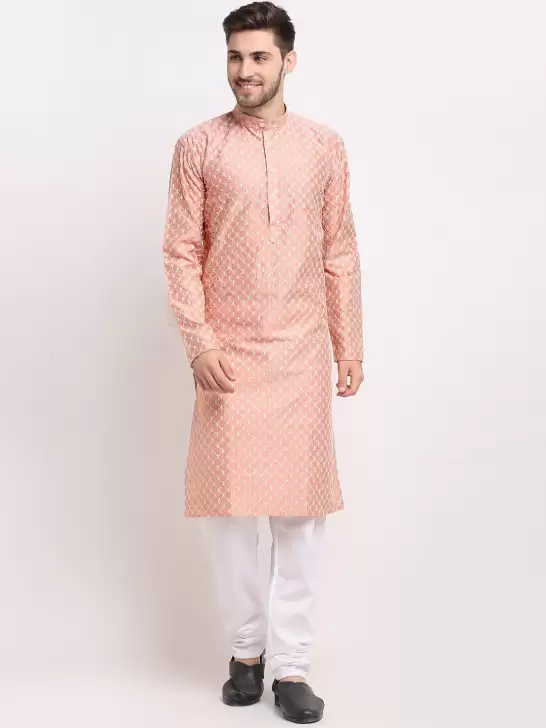 Men Embroidered Kurta with Pyjamas - image 6
