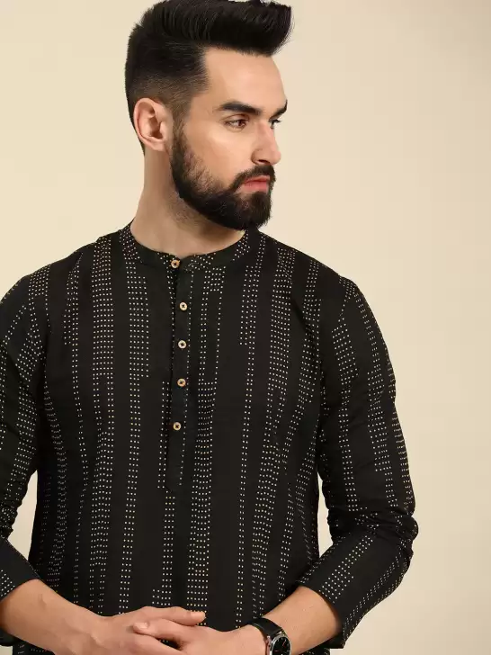 Men Striped Pure Cotton Kurta - image 6