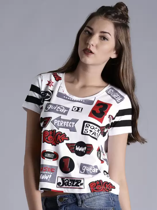 Printed Crop T-shirt - image 6