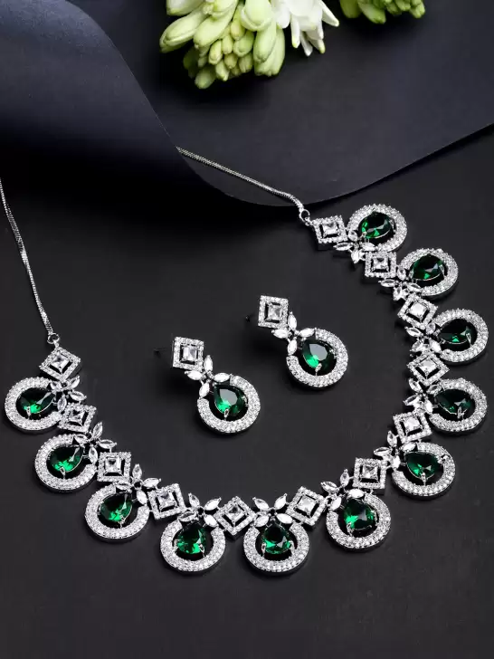 Women Studded Jewellery Set - image 6