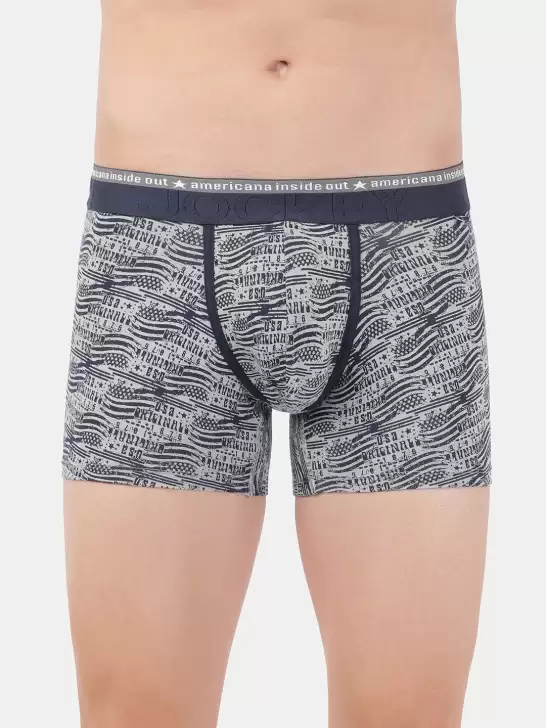 Men Grey Printed Trunks - image 6