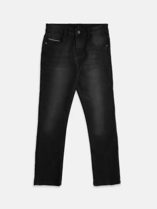 Boys Black Straight Fit Jeans - image 6