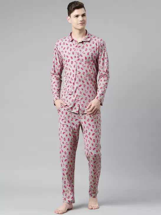 Men Printed Night suit - image 6