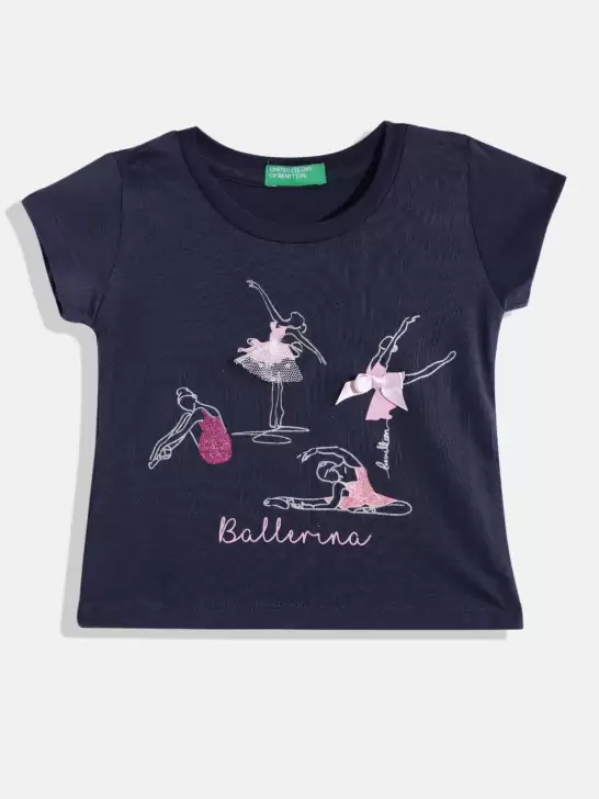 Girls Printed Cotton T-shirt - image 6