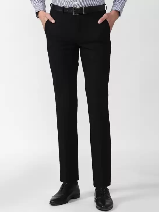 Men Black Formal Trousers - image 6