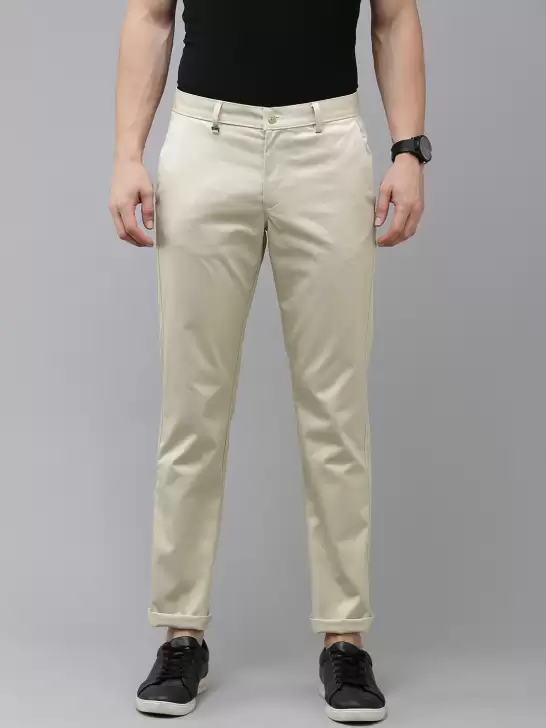 Men Slim Fit Mid-Rise Trousers - image 6