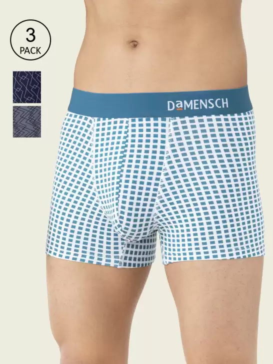 Men Pack Of 3 Printed Trunks - image 6