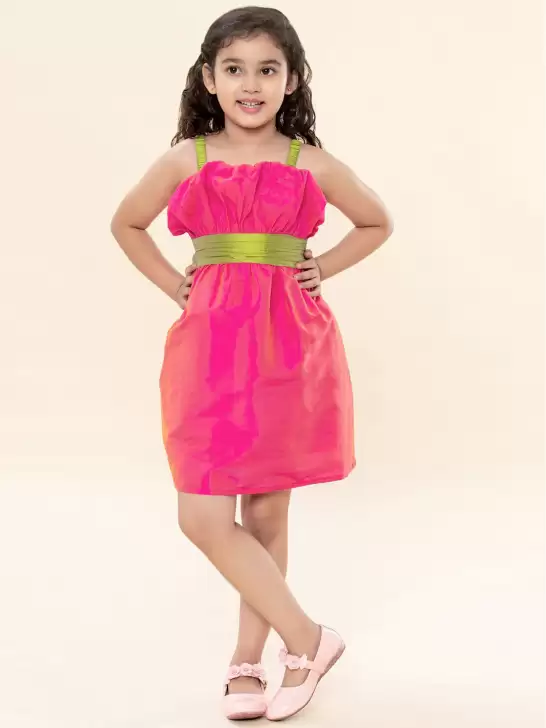 Girls Solid Dress - image 6