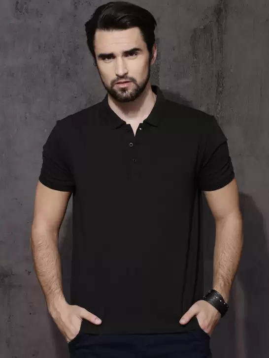 Polo Collar Cotton Pure Cotton T-shirt - image 6