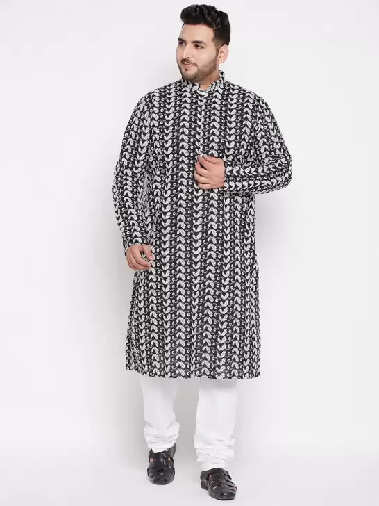 Men Printed Kurta with Pyjamas - image 6