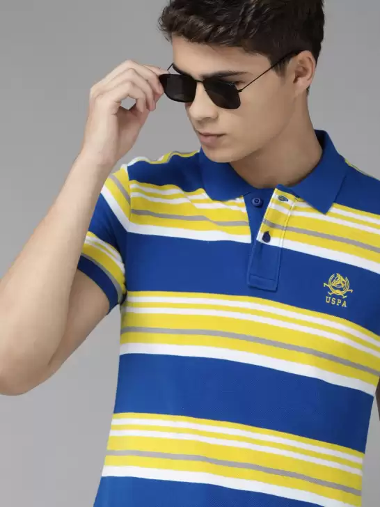 Men Striped Slim Fit T-shirt - image 6