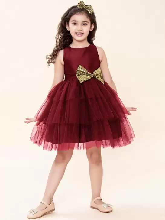 Girls Layered Net Dress - image 6