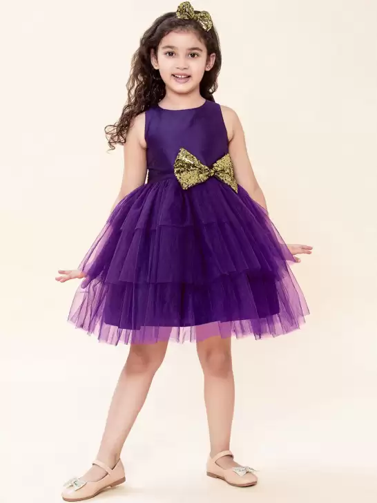 Girls Layered Net Dress - image 6