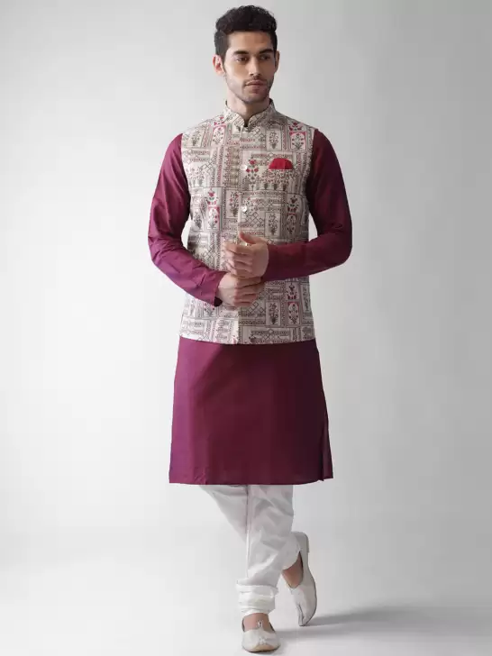 Men Kurta with Churidar - image 6