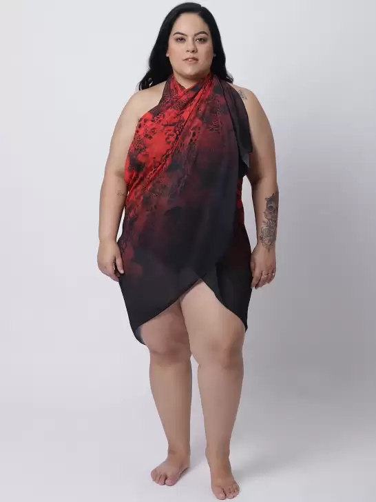 Women Plus Size Printed Sarong - image 6