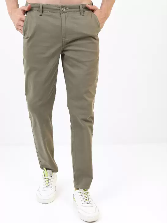 Men Solid Chinos Trousers - image 6