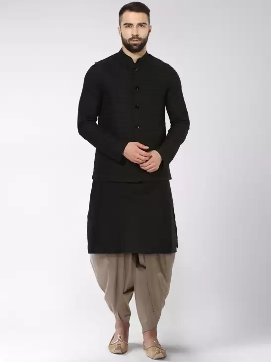 Men Kurta with Dhoti Pants - image 6