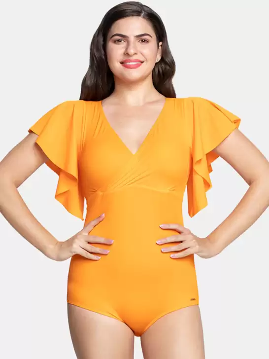 Women Solid Swimsuit - image 6
