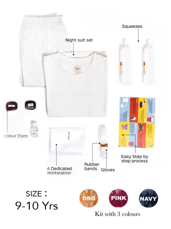 Kids Tie & Dyed DIY Night Suit Kit - image 6