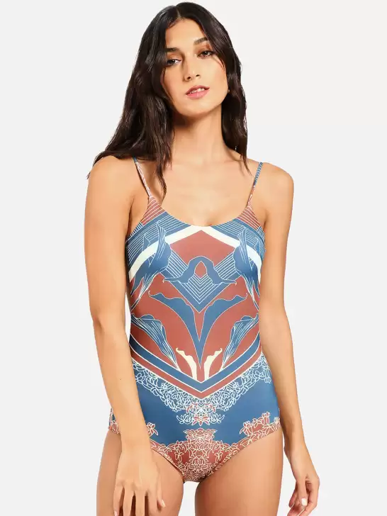 Women Printed One-Piece Swimsuit - image 6