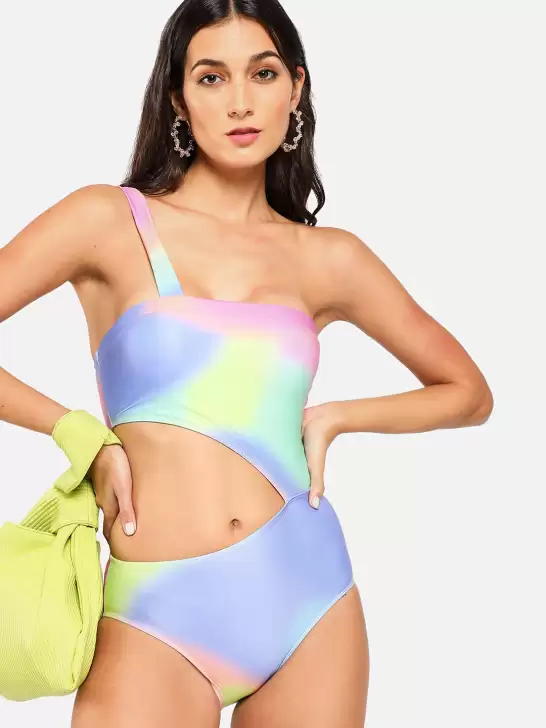 Women Solid Cut-Out Swimsuit - image 6