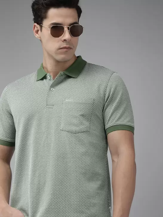 Men Pure Cotton Collar T-shirt - image 6