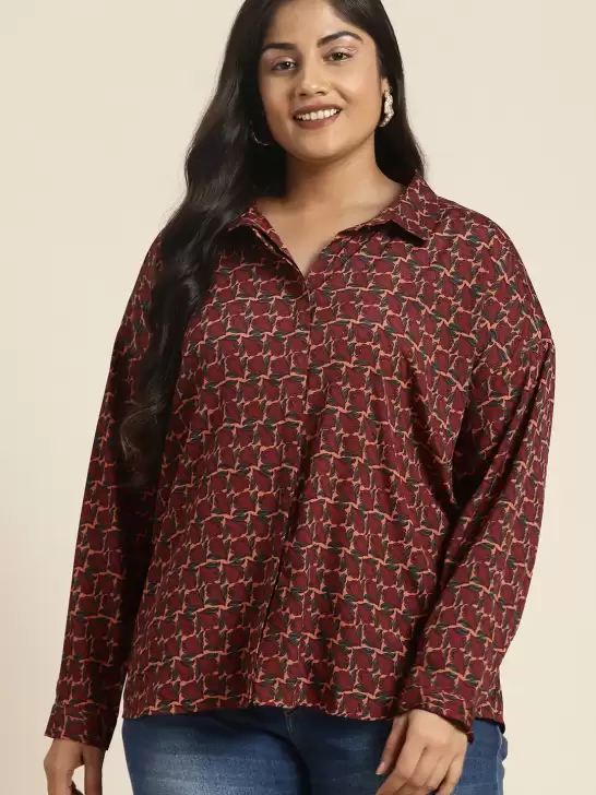 Women Plus Size Printed Shirt - image 6