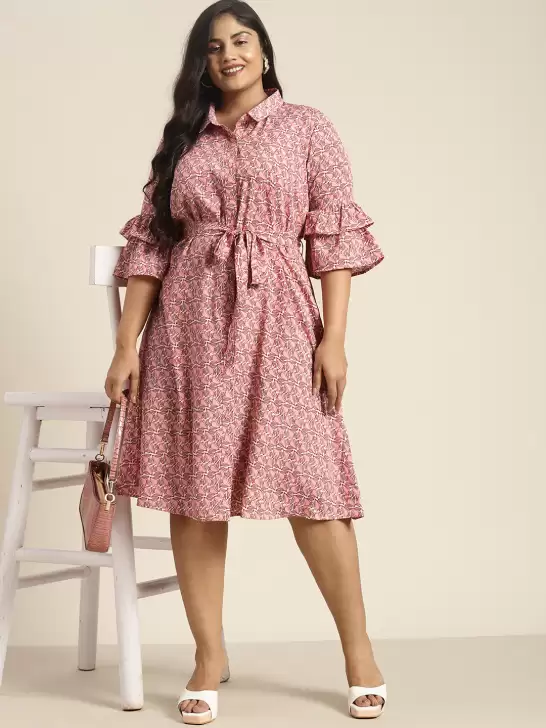 Plus Size Floral Shirt Dress - image 6