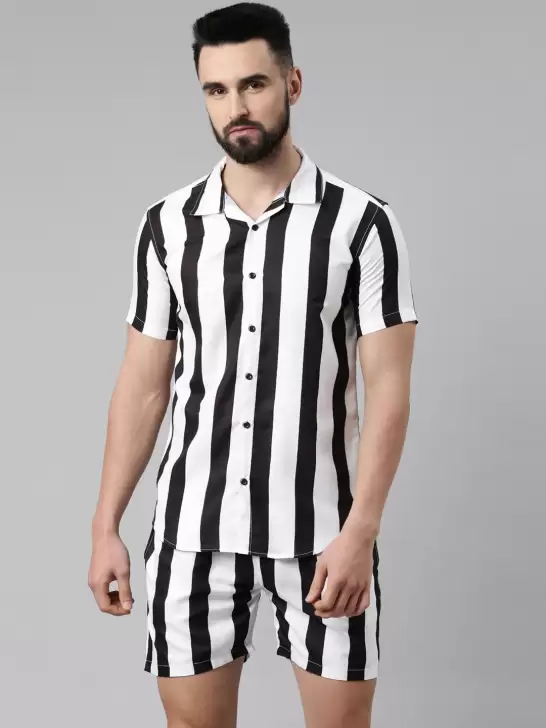 Men Striped Night suit - image 6