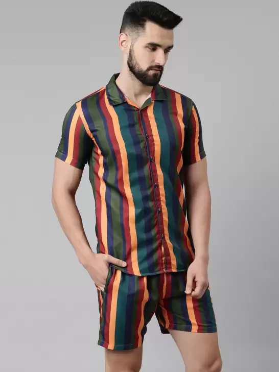 Men Striped Night suit - image 6