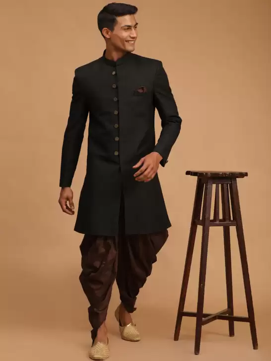 Men Solid  Sherwani - image 6