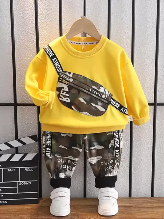 Boys Printed T-shirt with Trousers - image 6