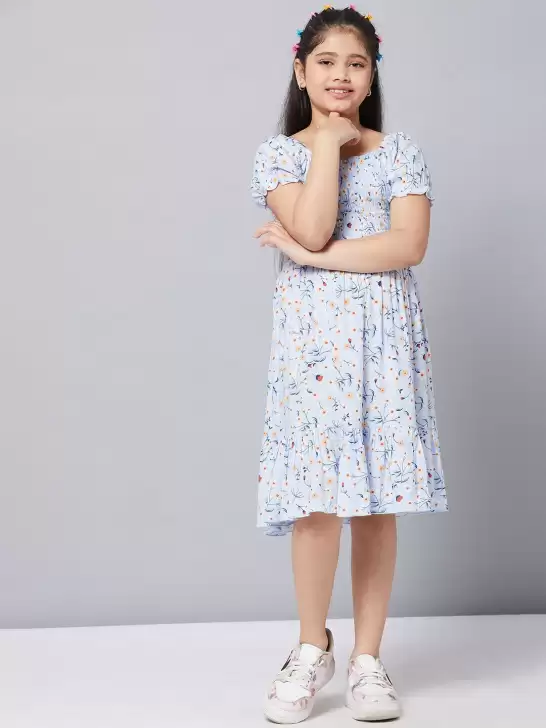 Girls A-Line Pure Cotton Dress - image 6