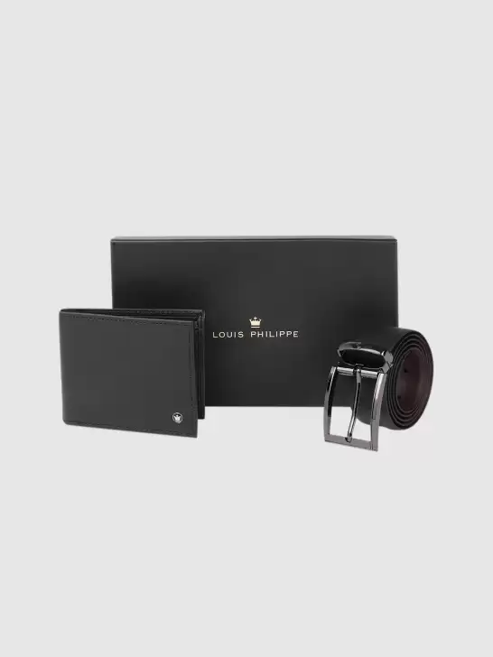 Men Leather Wallet & Belt Set - image 6
