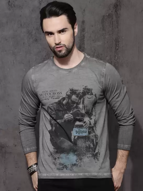 Printed Round Neck Pure Cotton T-shirt - image 6