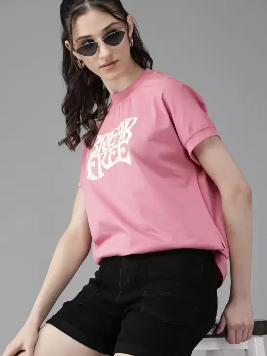 Women Typography Printed T-shirt - image 6