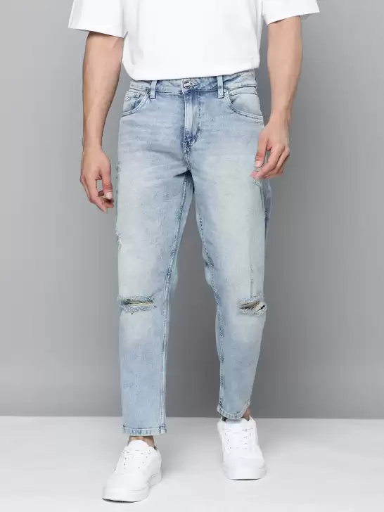 Slash Knee Light Fade Jeans - image 6