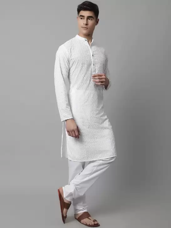 Men Embroidered Kurta with Pyjamas - image 6