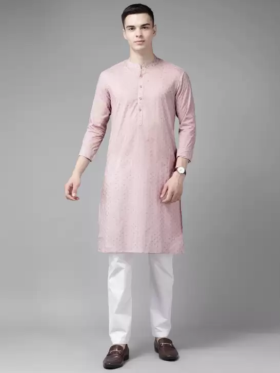 Men Printed Kurta with Pyjamas - image 6